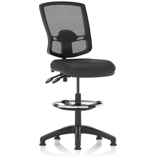 Eclipse Plus II High Rise Deluxe Mesh Back Operator Chair, Black Bonded Leather Easy2Order : KC0431