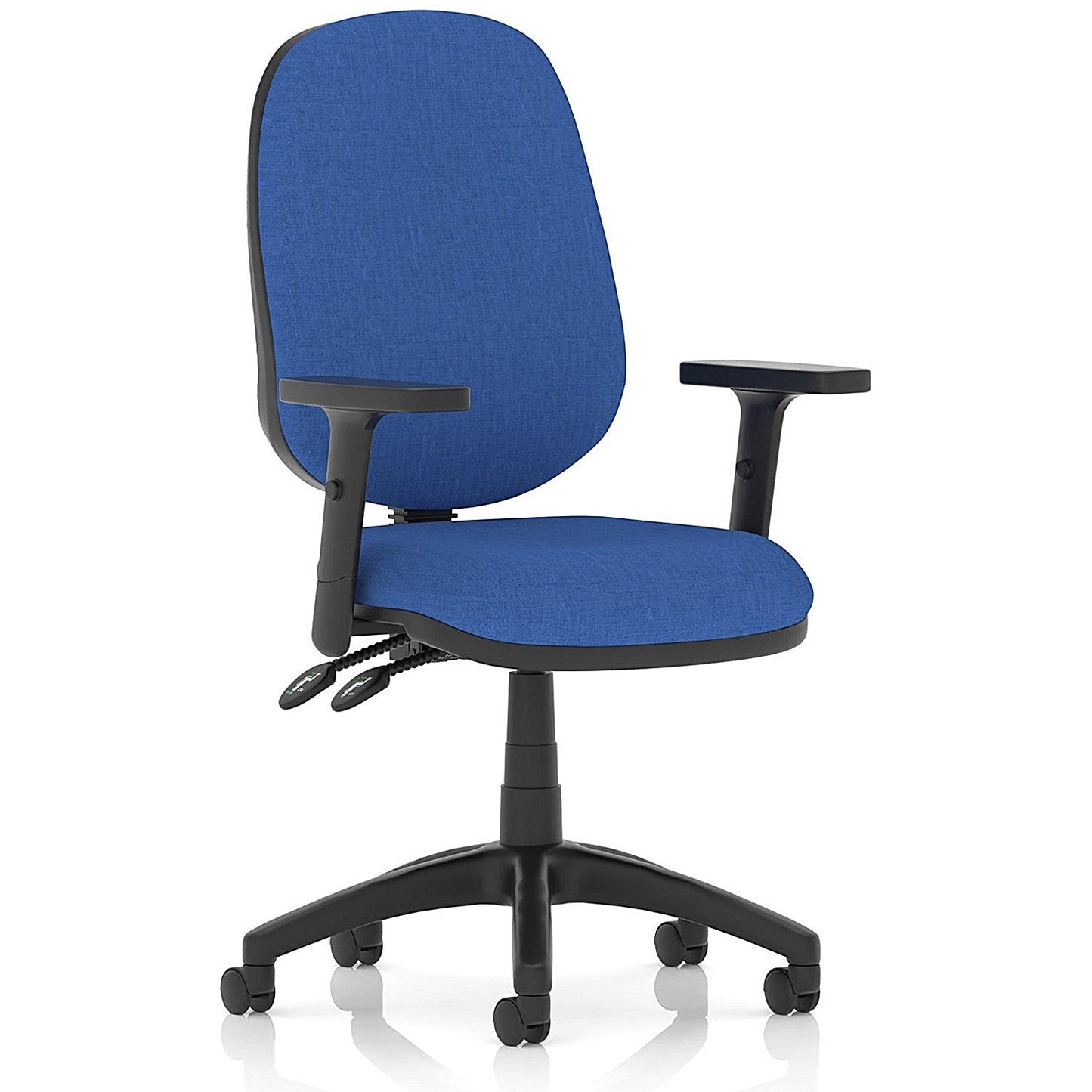 Luna II Lever Task Operator Chair, Height Adjustable Arms, Blue Easy2Order : KC0452