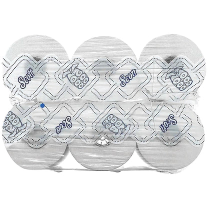 Scott Essentials 1-Ply Slimroll Hand Towel Roll, 190m, White, Pack of 6
