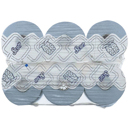 Scott Essentials 1-Ply Slimroll Hand Towel Roll, 190m, Blue, Pack of 6