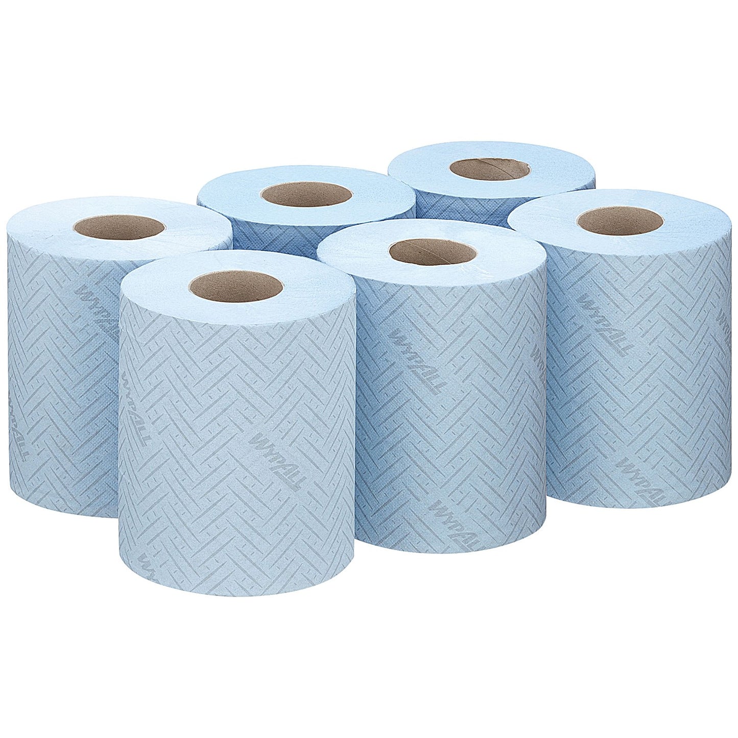 Wypall L10 1-Ply Hygiene Centrefeed Paper Roll, 163m, Blue, Pack of 6