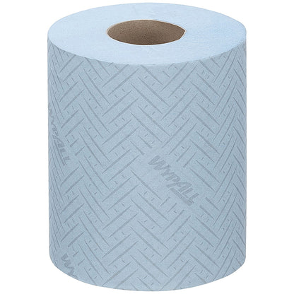 Wypall L10 1-Ply Hygiene Centrefeed Paper Roll, 163m, Blue, Pack of 6