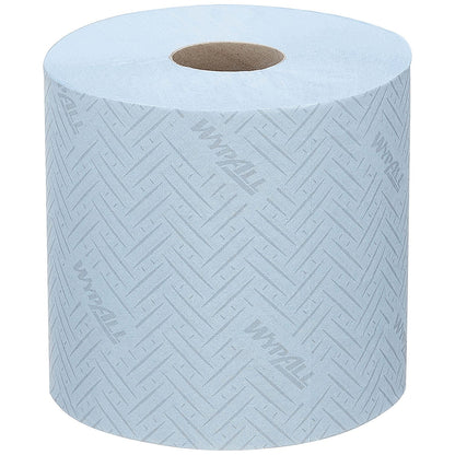 Wypall L10 1-Ply Food and Hygiene Centrefeed Roll, 304m, Blue, Pack of 6