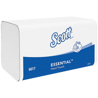 Scott Essential 1-Ply Interfold Hand Towels, White, Pack of 5100