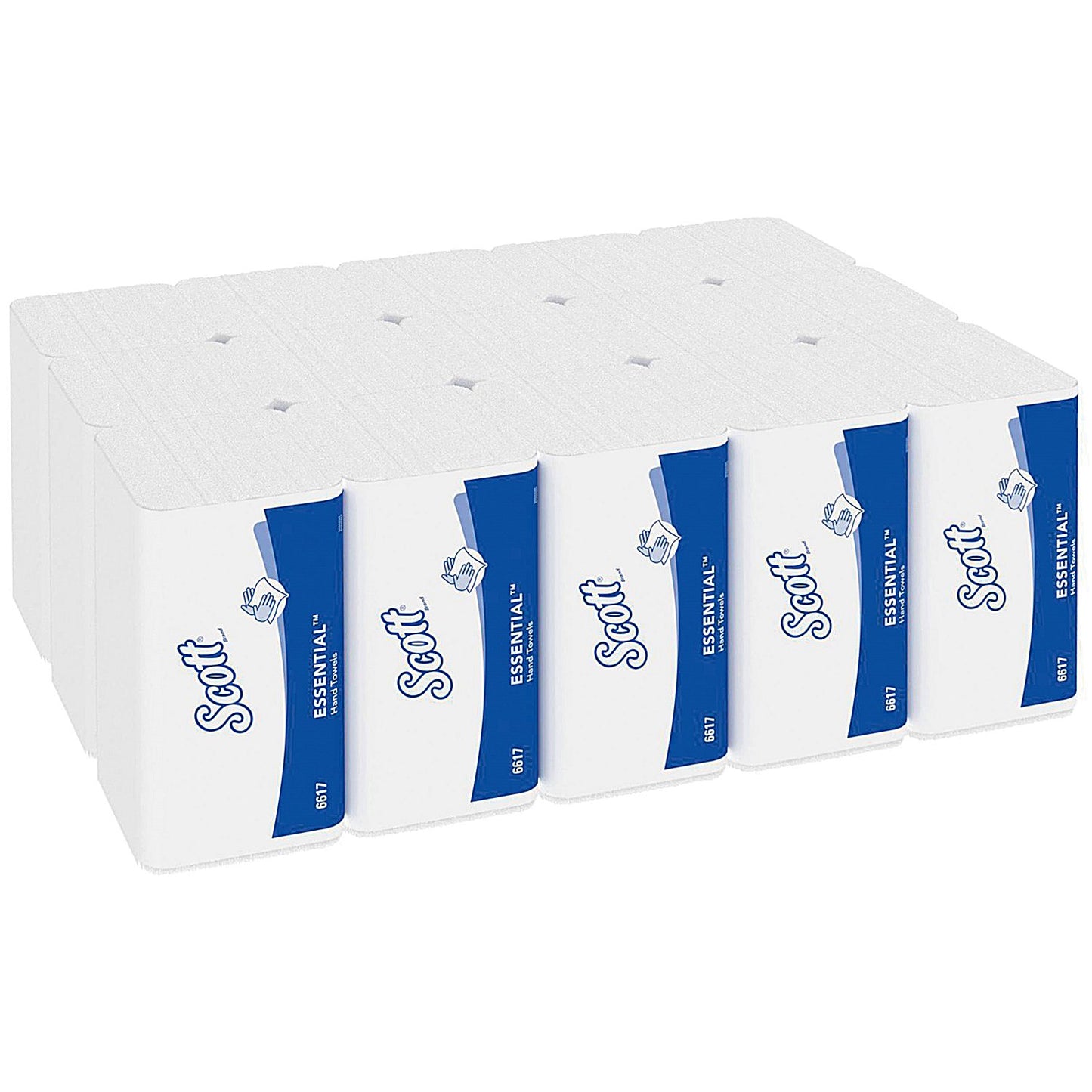 Scott Essential 1-Ply Interfold Hand Towels, White, Pack of 5100