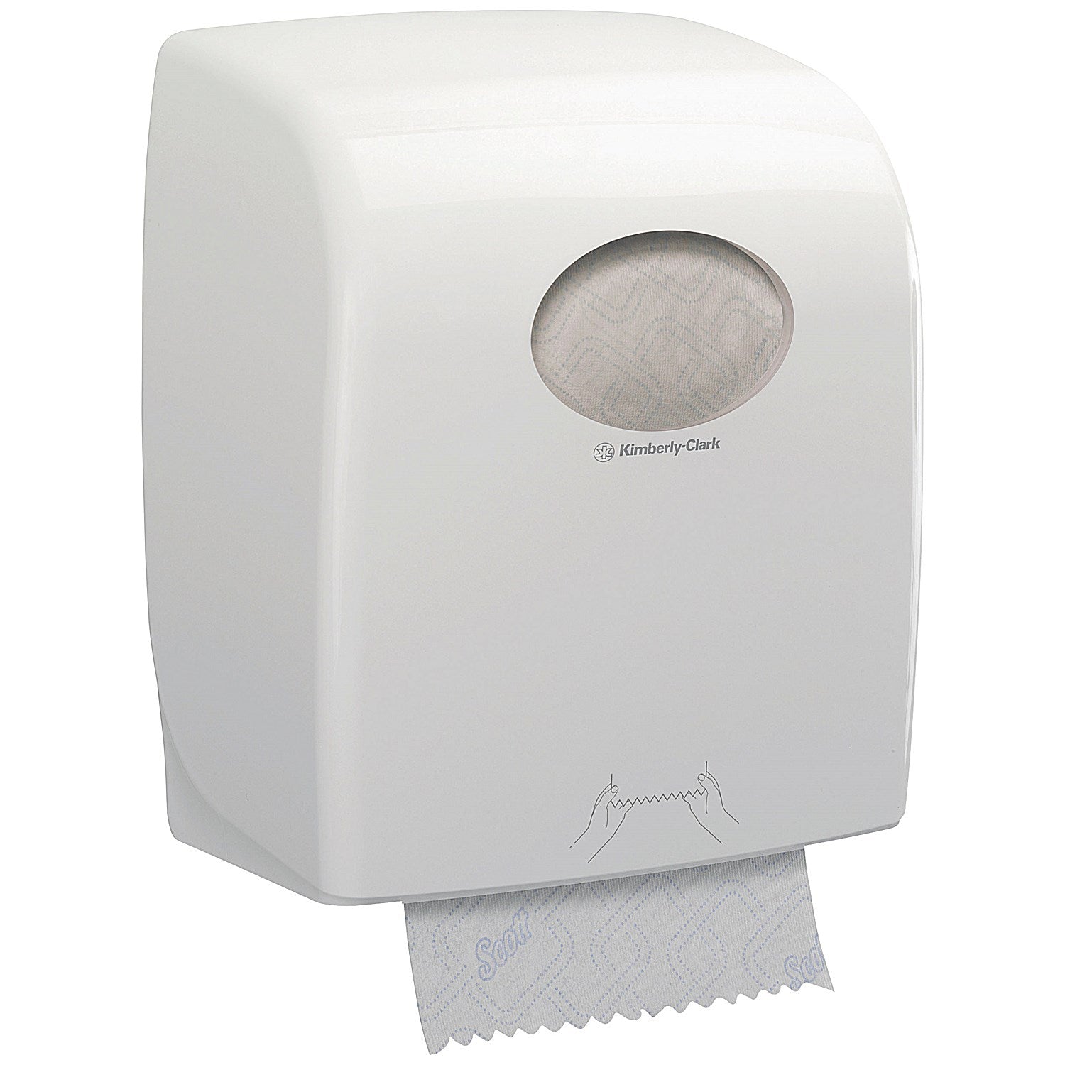 Scott Control 1-Ply Hand Towel Roll, 300m, White, Pack of 6