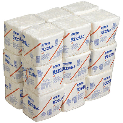 Wypall L40 1-Ply Folded Wipers Sheets, White, Pack of 1008