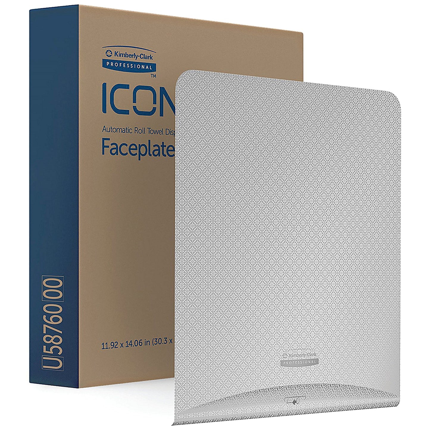 Kimberly Clark Icon Faceplate For Automatic Rolled Hand Towel Dispenser, Silver Mosaic