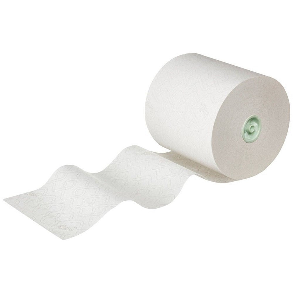 Scott Essential 1-Ply Hand Towels Roll, White, Pack of 6