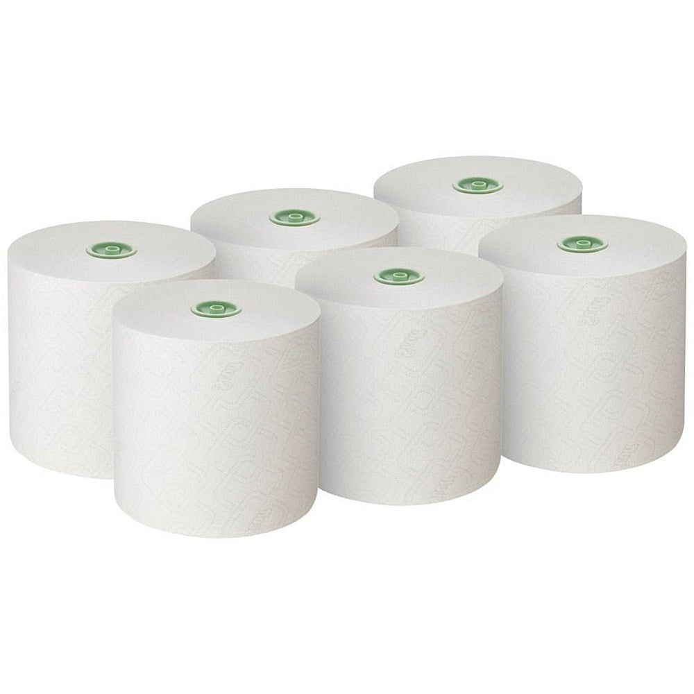 Scott Essential 1-Ply Hand Towels Roll, White, Pack of 6