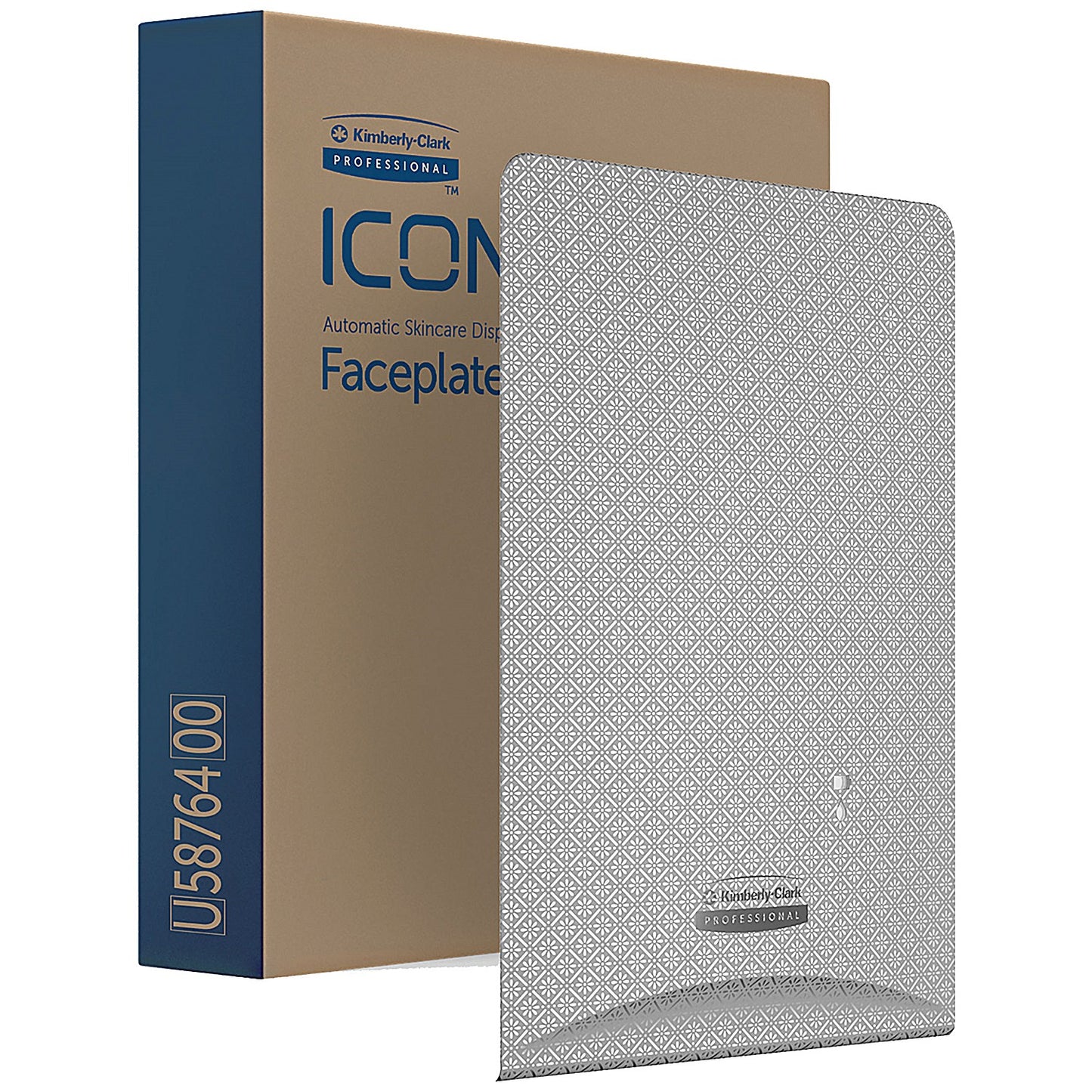 Kimberly Clark Icon Faceplate For Auto Soap and Sanitiser Dispenser Silver Mosaic