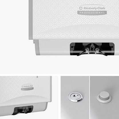 Kimberly Clark Icon Auto Soap and Sanitiser Dispenser White Mosaic Faceplate