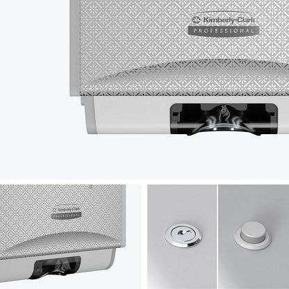 Kimberly Clark Icon Auto Soap and Sanitiser Dispenser, Silver Mosaic Faceplate