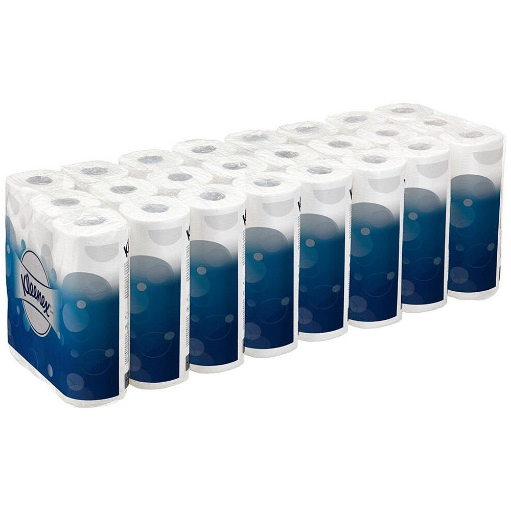 Kleenex Toilet Rolls, 3-Ply, 195 Sheets Per Roll, Pack of 72