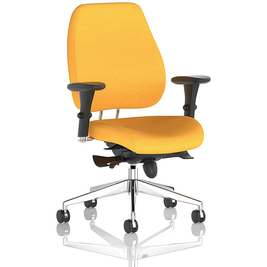 Chiro Plus Ergo Posture Chair, Height Adjustable Arms, Senna Yellow
