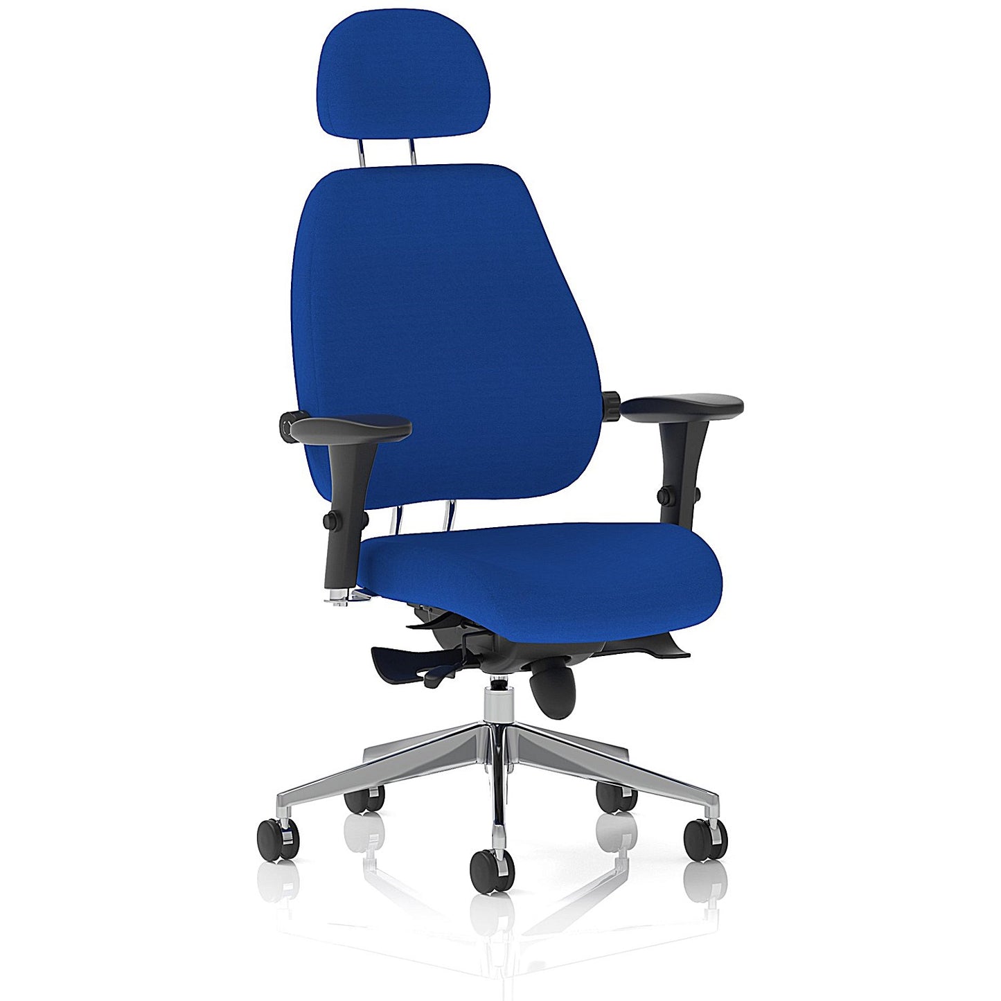 Chiro Plus Ultimate Posture Chair, Headrest, Height Adjustable Arms, Stevia Blue