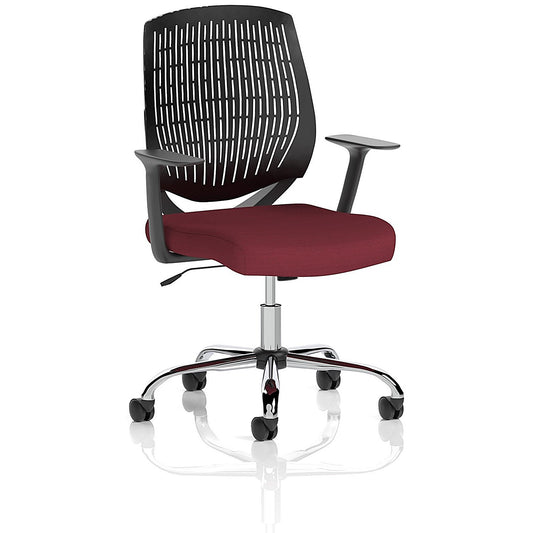Dura Task Operator Chair, Fixed Height Arms, Ginseng Chilli