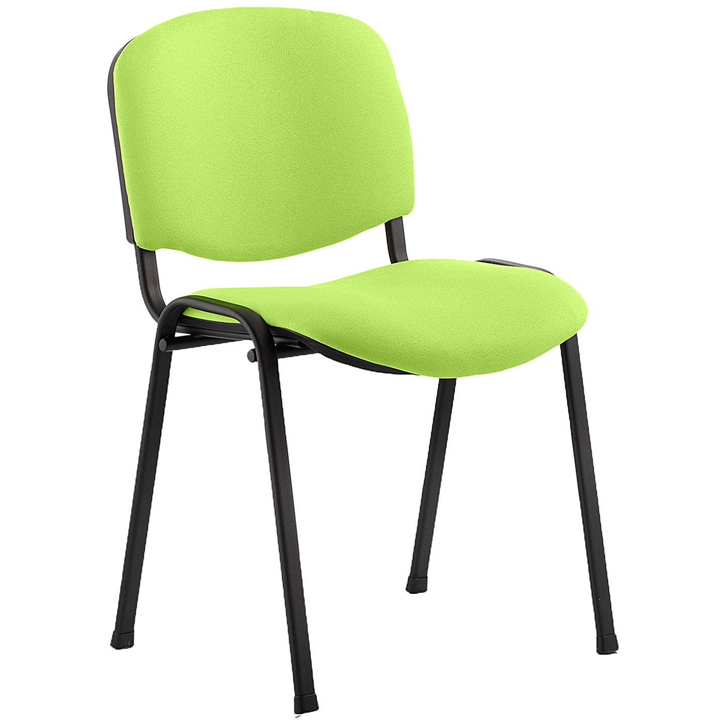 ISO Black Frame Stacking Chair, Myrrh Green, Pack of 4