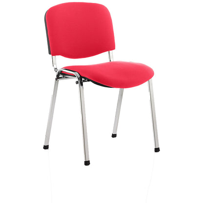 ISO Chrome Frame Stacking Chair, Bergamot Cherry, Pack of 4