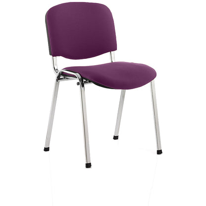 ISO Chrome Frame Stacking Chair, Tansy Purple, Pack of 4