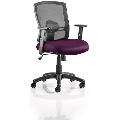Portland Task Operator Mesh Back Chair, Height Adjustable Arms, Tansy Purple