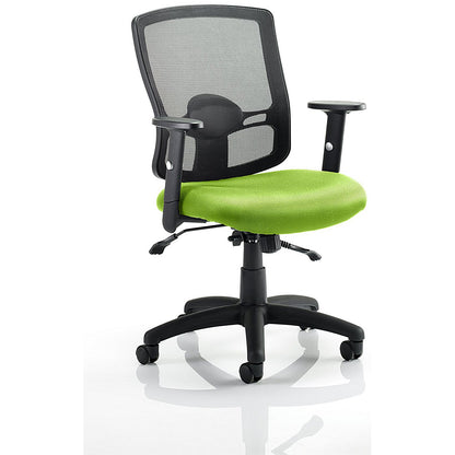 Portland II Operator Mesh Back Chair, Height Adjustable Arms, Myrrh Green
