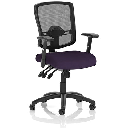 Portland III Operator Mesh Back Chair, Height Adjustable Arms, Tansy Purple