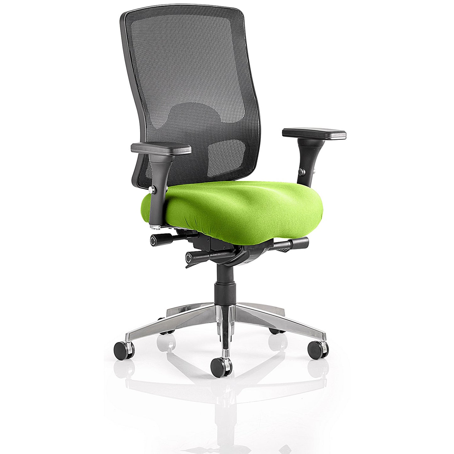 Regent Task Operator Mesh Back Chair, Height Adjustable Arms, Myrrh Green