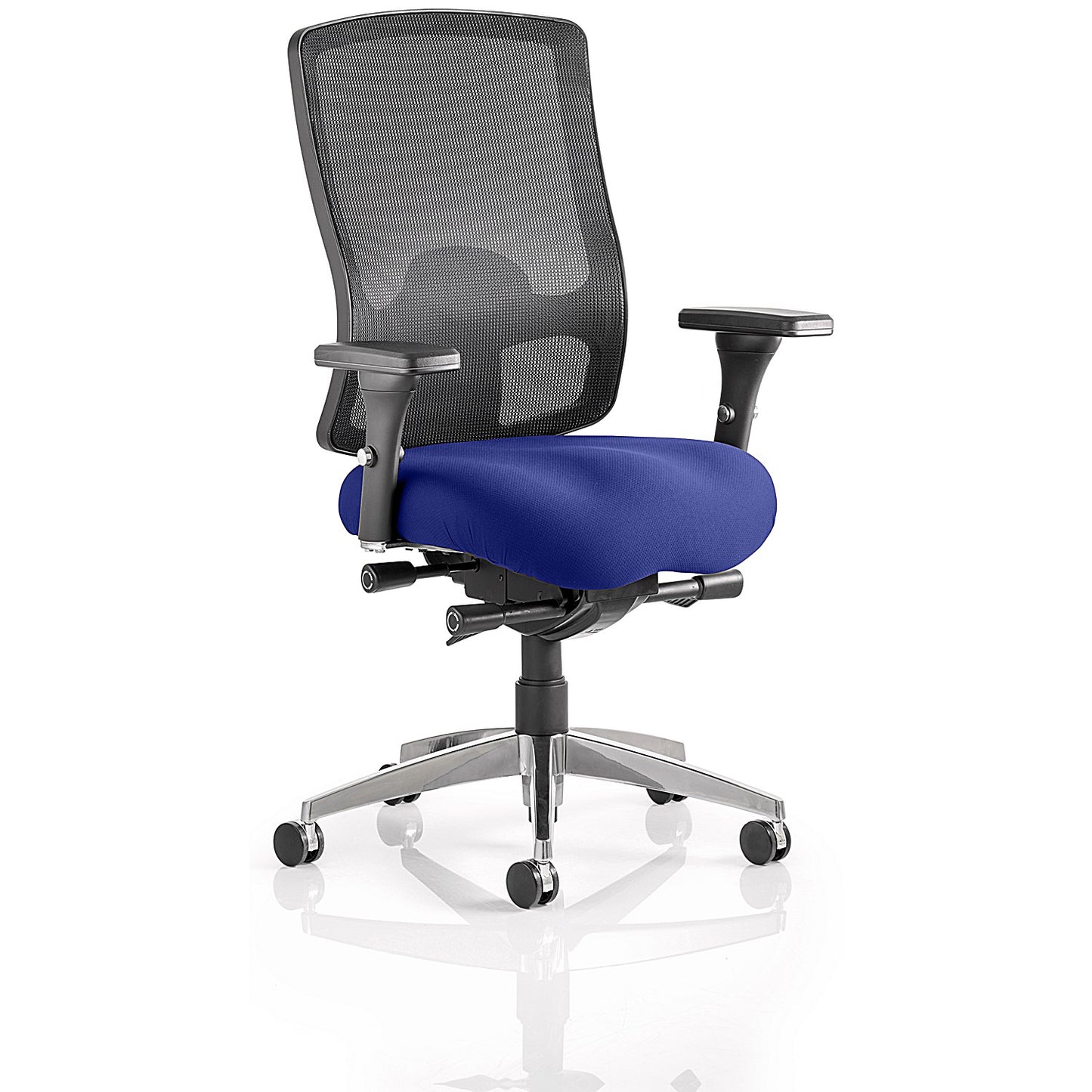 Regent Task Operator Mesh Back Chair, Height Adjustable Arms, Stevia Blue