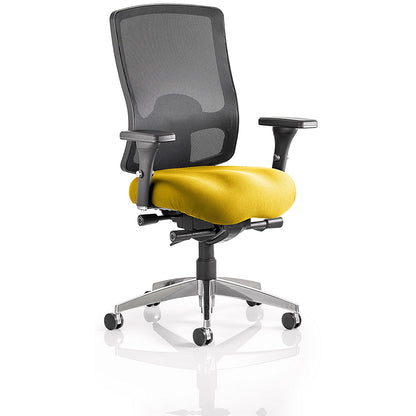 Regent Task Operator Mesh Back Chair, Height Adjustable Arms, Senna Yellow
