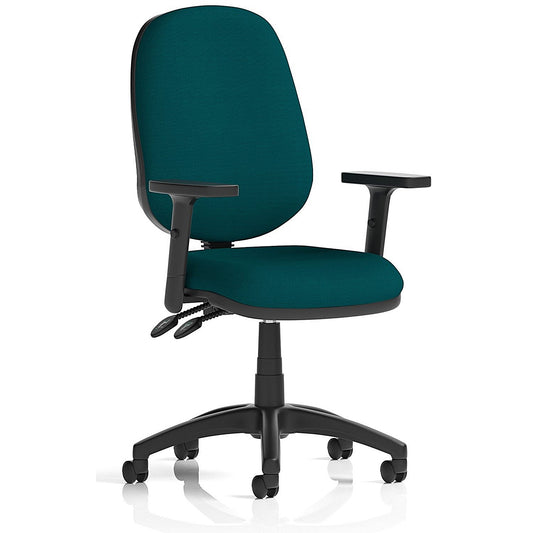 Eclipse Plus II Operator Chair, Height Adjustable Arms, Maringa Teal