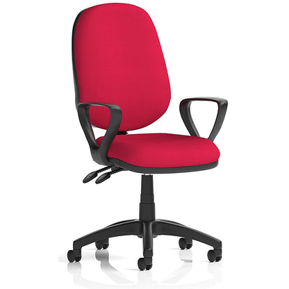 Eclipse Plus II Operator Chair, Fixed Height Arms, Bergamot Cherry