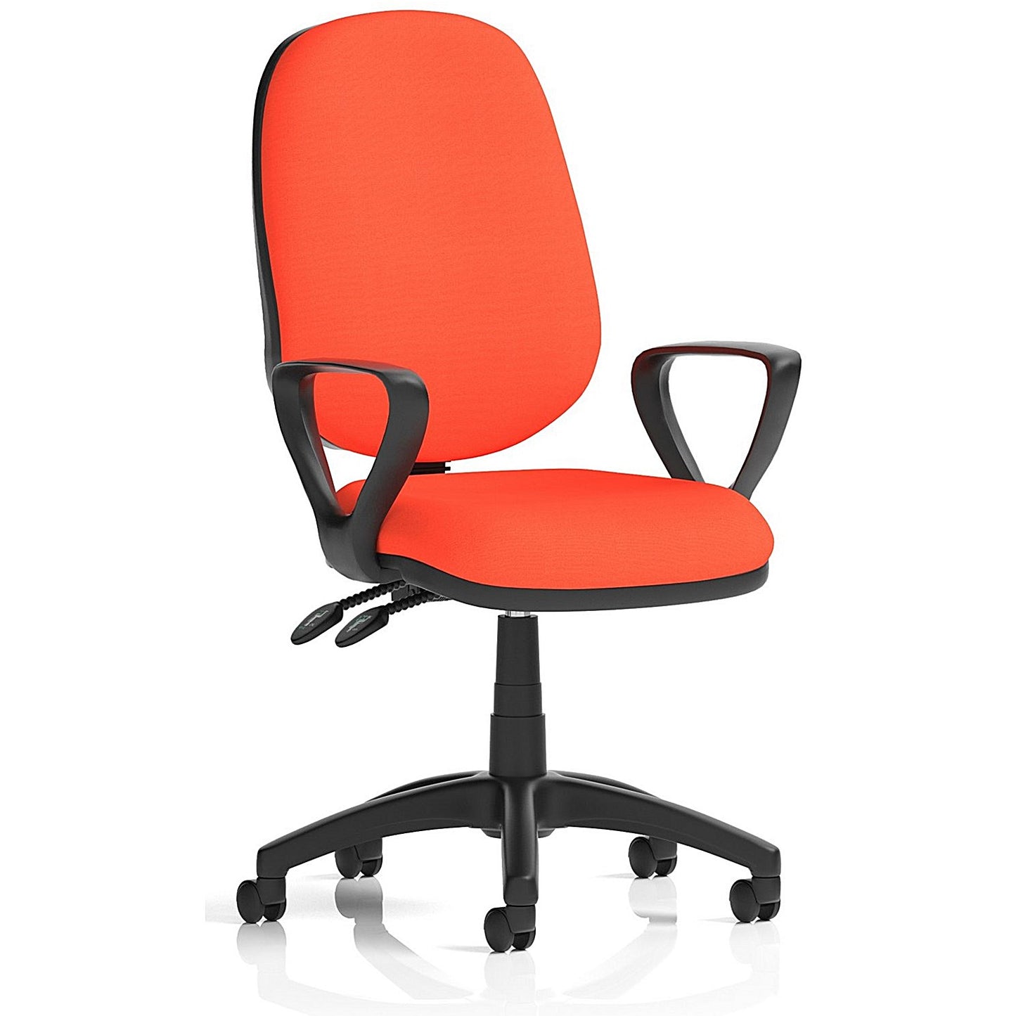 Eclipse Plus II Operator Chair, Fixed Height Arms, Tabasco Orange