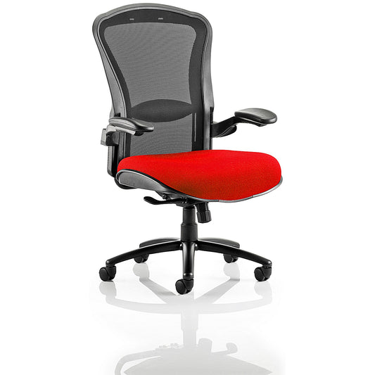 Houston Heavy Duty Mesh Back Task Operator Chair, Height Adjustable Arms, Bergamot Cherry