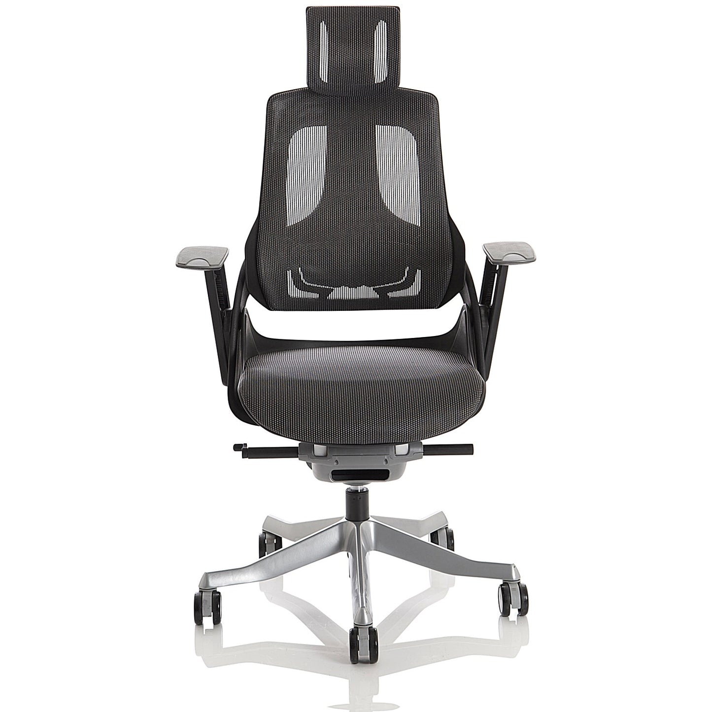 Zure Executive Mesh Back Chair, Headrest, Height Adjustable Arms, Charcoal