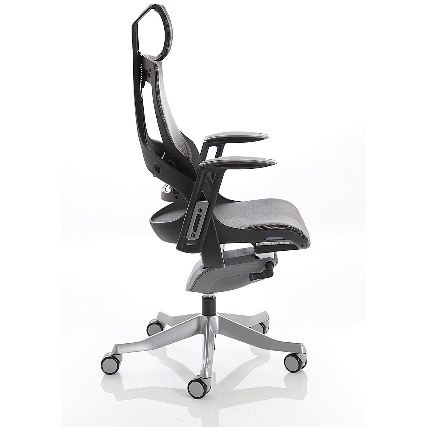 Zure Executive Mesh Back Chair, Headrest, Height Adjustable Arms, Charcoal