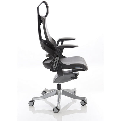 Zure Executive Mesh Back Chair, Headrest, Height Adjustable Arms, Charcoal