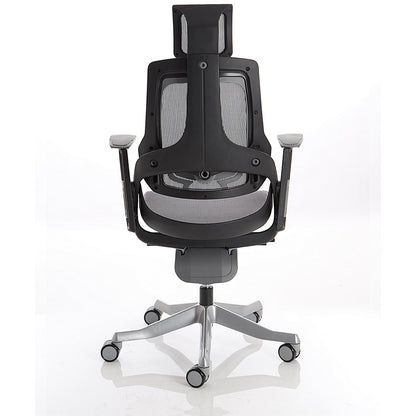Zure Executive Mesh Back Chair, Headrest, Height Adjustable Arms, Charcoal