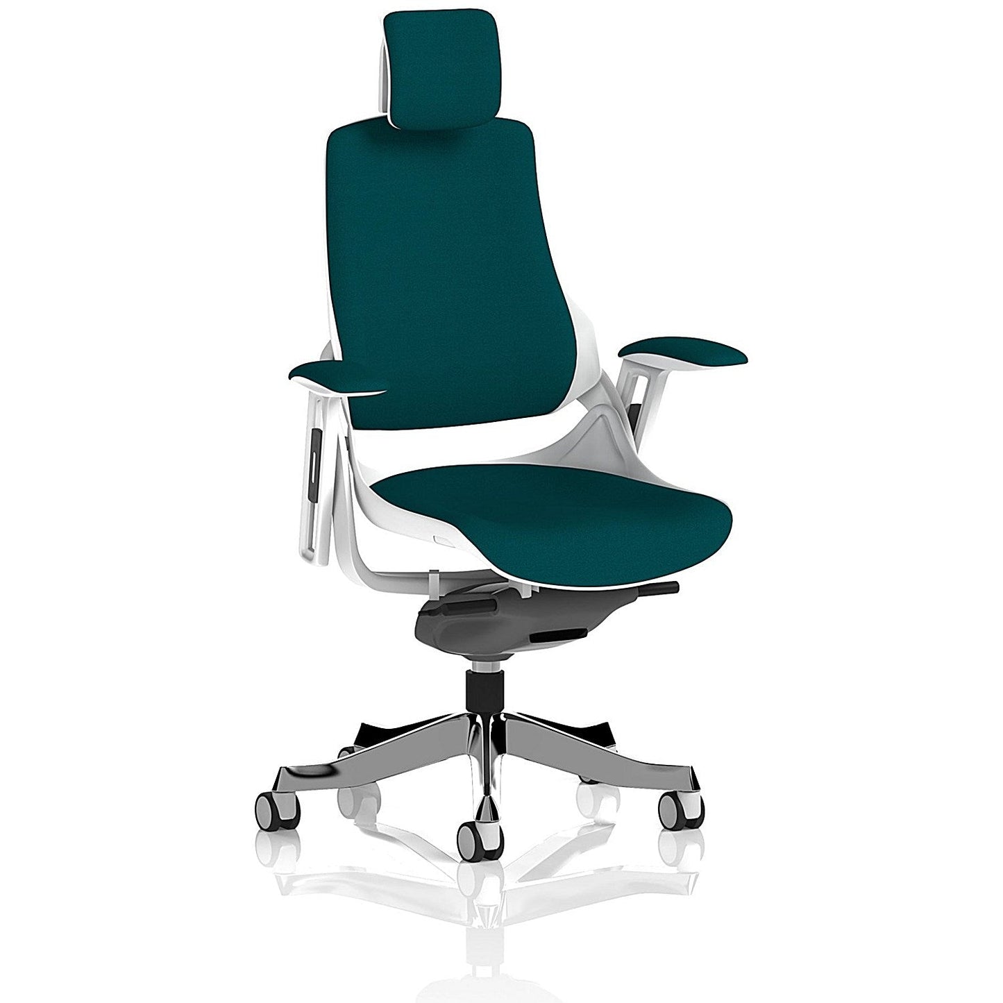 Zure Executive Chair, Headrest, Height Adjustable Arms, Maringa Teal Easy2Order : KCUP1286