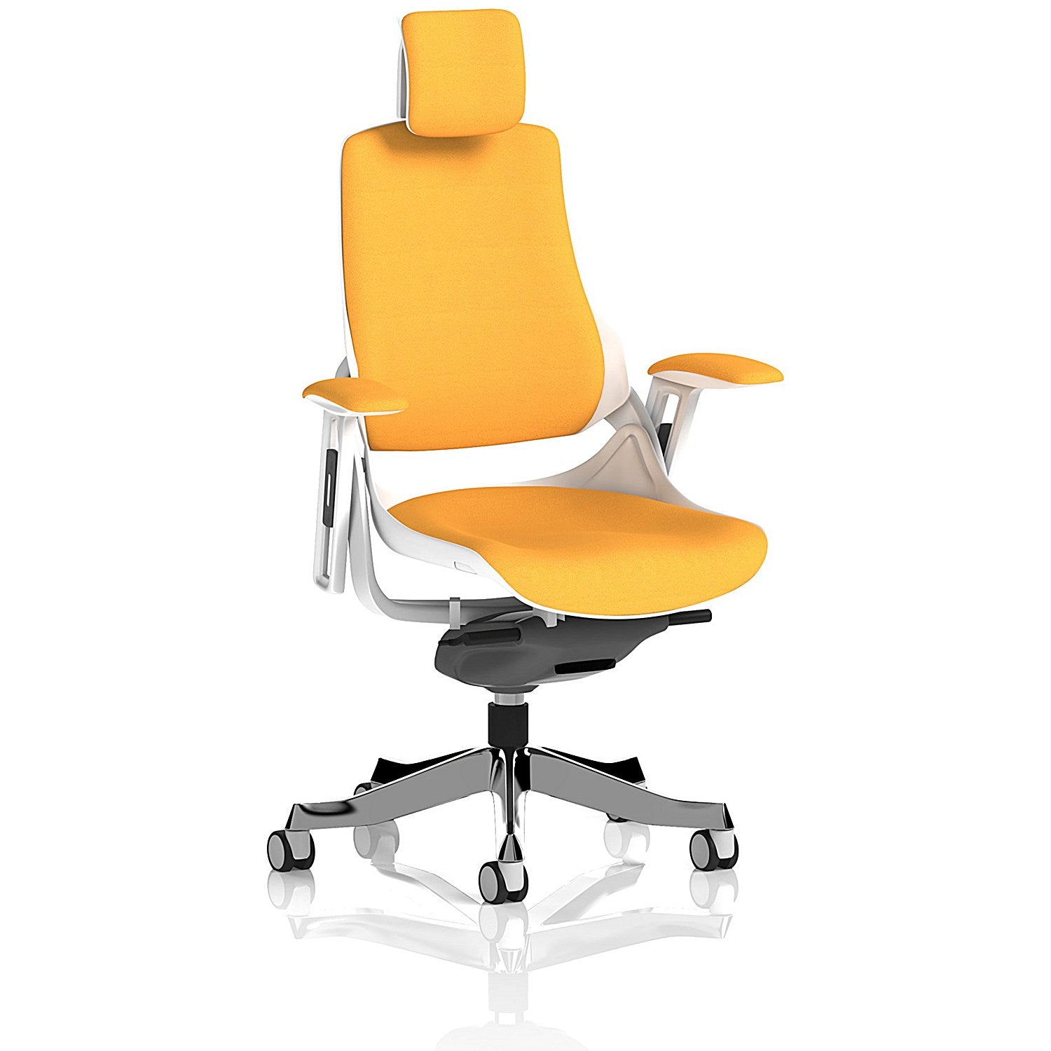 Zure Executive Chair, Headrest, Height Adjustable Arms, Senna Yellow Easy2Order : KCUP1289