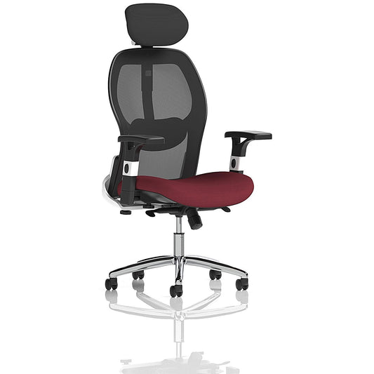 Sanderson II Mesh Back Operator Chair, Headrest, Height Adjustable Arms, Ginseng Chilli Easy2Order : KCUP1356