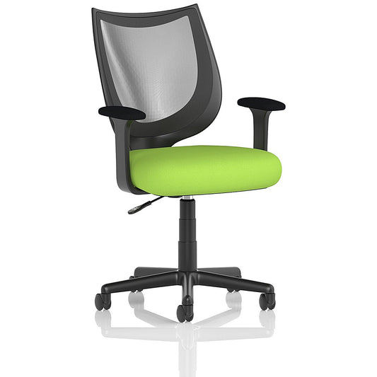 Camden Mesh Back Operator Chair, Fixed Height Arms, Myrrh Green