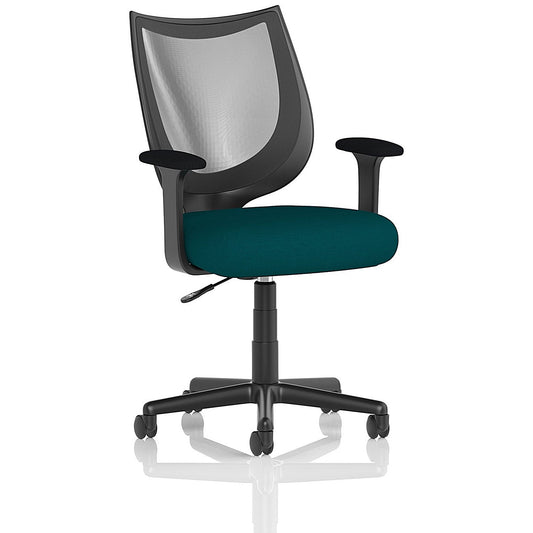 Camden Mesh Back Operator Chair, Fixed Height Arms, Maringa Teal