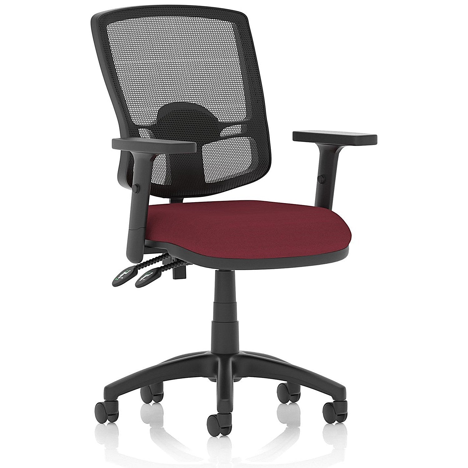Eclipse Plus II Deluxe Mesh Back Operator Chair, Height Adjustable Arms, Ginseng Chilli Easy2Order : KCUP1607