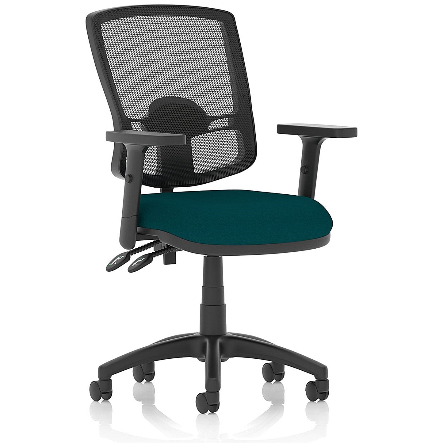 Eclipse Plus II Deluxe Mesh Back Operator Chair, Height Adjustable Arms, Maringa Teal