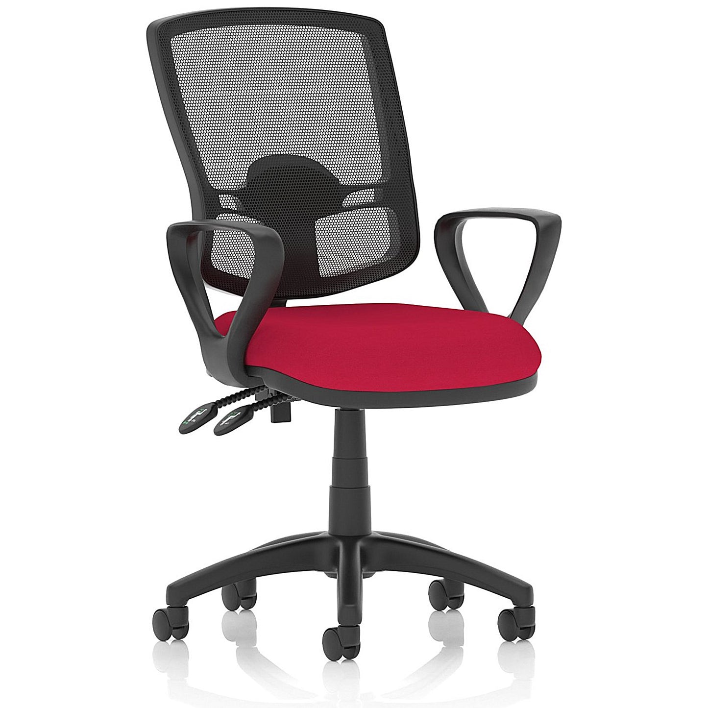 Eclipse Plus II Deluxe Mesh Back Operator Chair, Fixed Height Arms, Bergamot Cherry