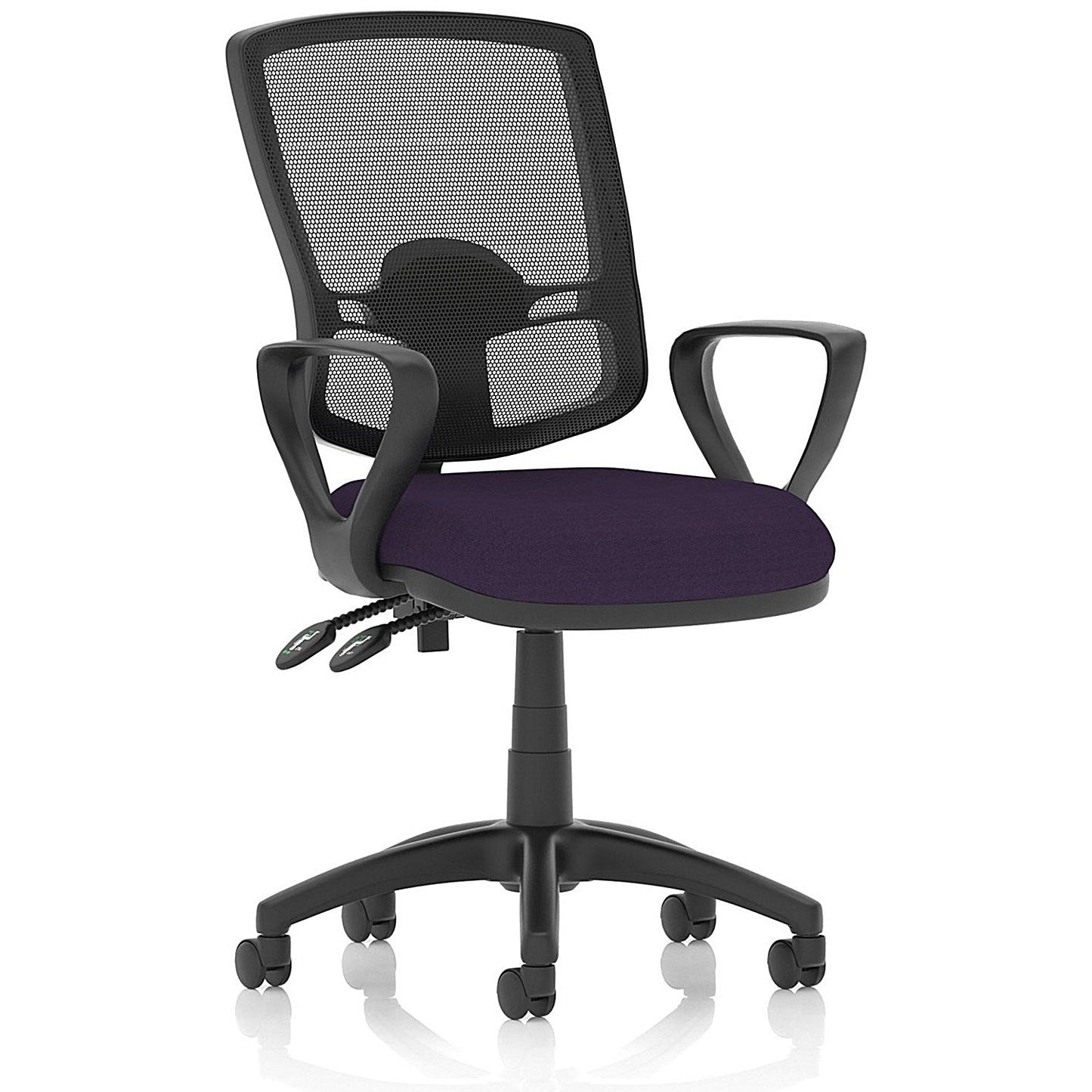 Eclipse Plus II Deluxe Mesh Back Operator Chair, Fixed Height Arms, Tansy Purple Easy2Order : KCUP1627