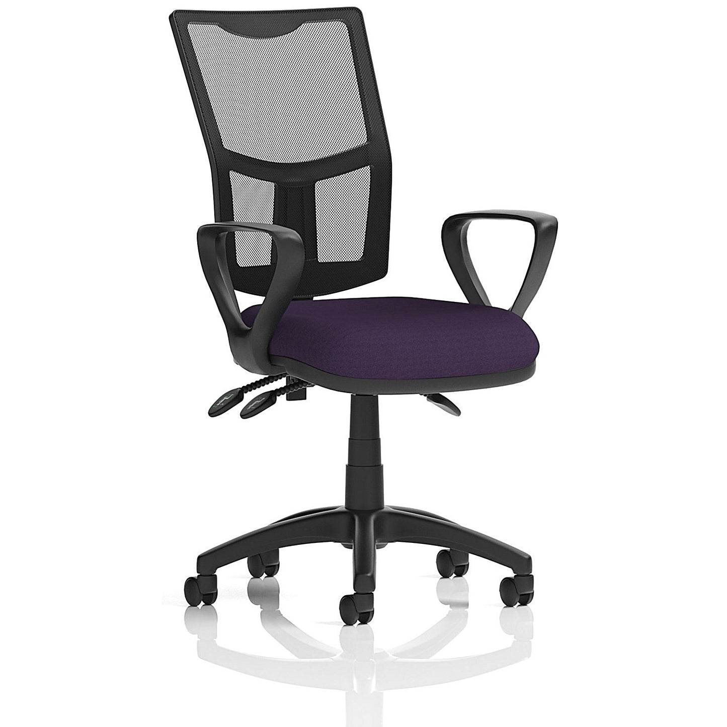 Eclipse Plus III Mesh Back Operator Chair, Fixed Height Arms, Tansy Purple