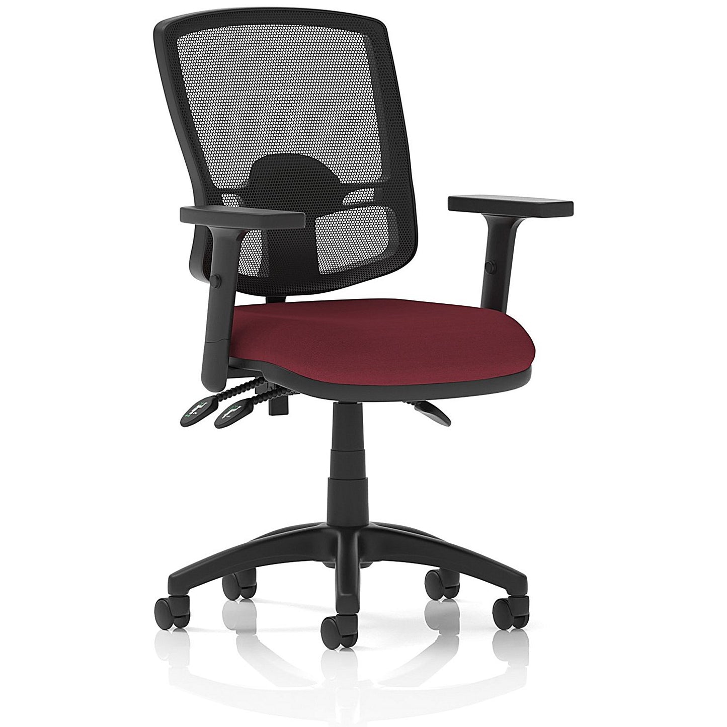 Eclipse Plus III Deluxe Mesh Back Operator Chair, Height Adjustable Arms, Ginseng Chilli