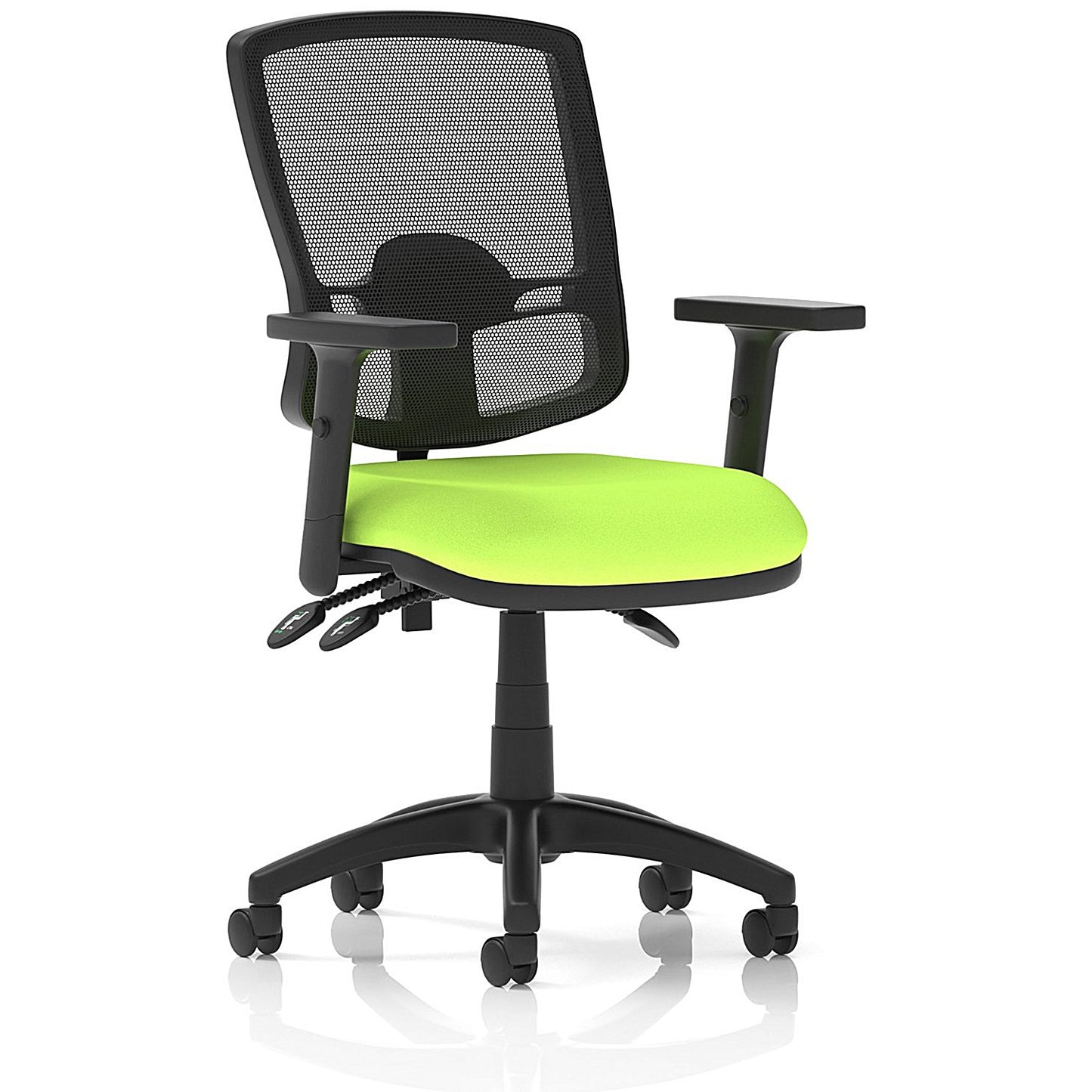 Eclipse Plus III Deluxe Mesh Back Operator Chair, Height Adjustable Arms, Myrrh Green